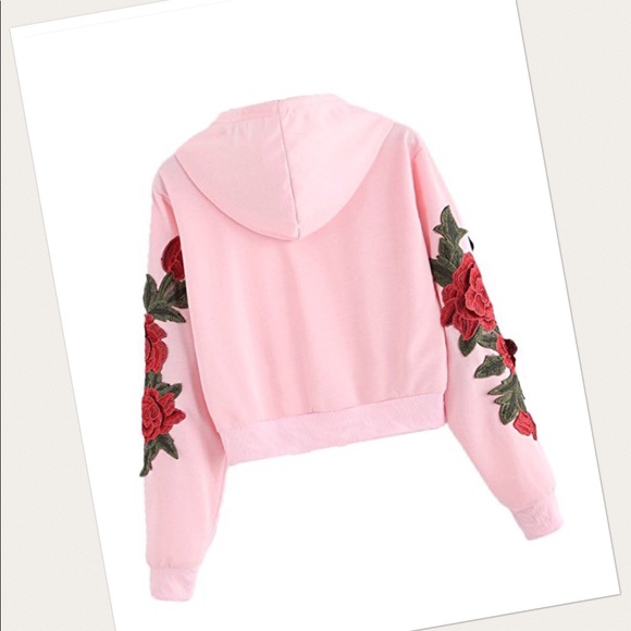 LYDIA - Embroidered rose hoodie - Picture 2 of 2